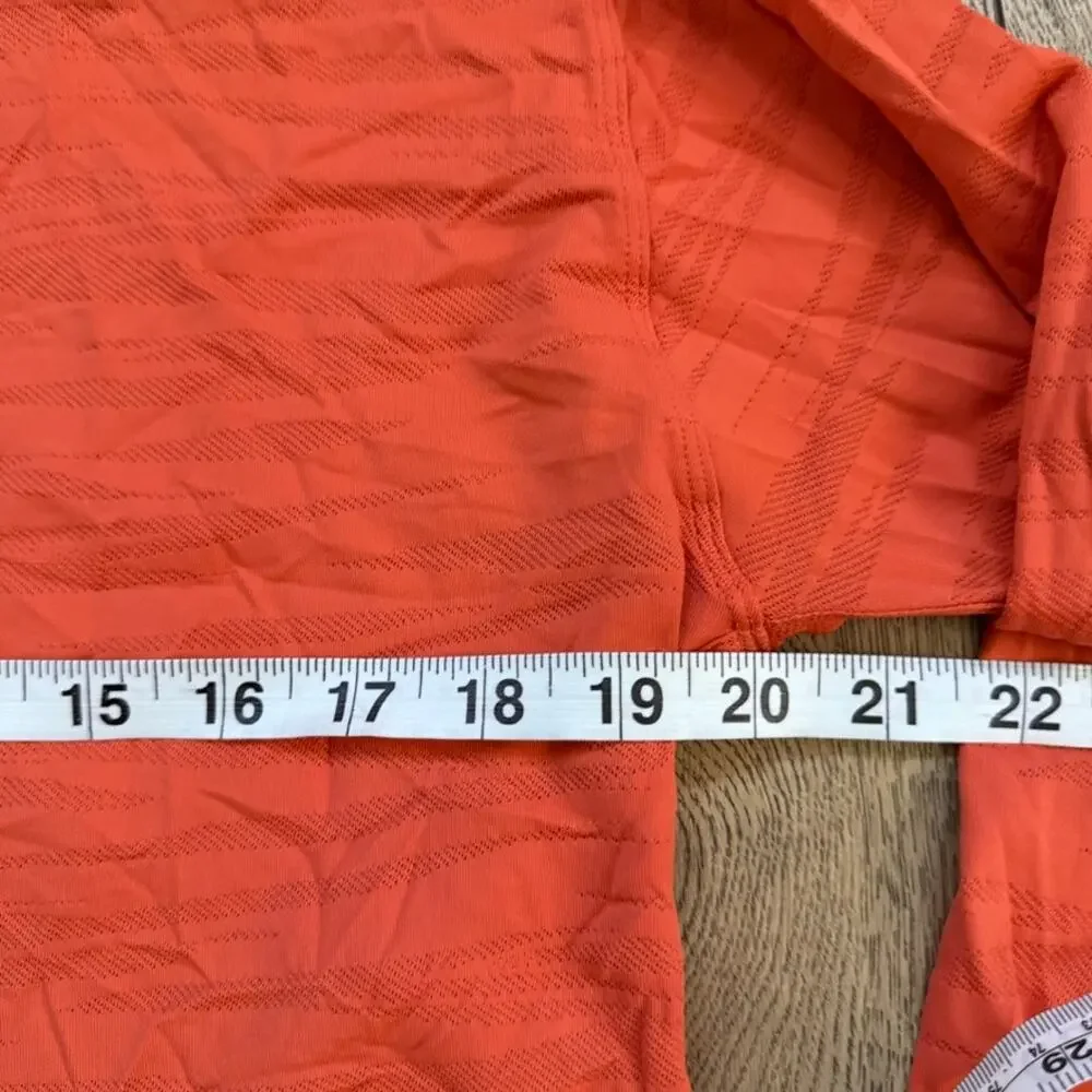 Lululemon Muscle Love‎ Long Sleeve Shirt Orange Women's 8